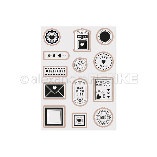 Cut & Emboss Folder 'Little letter messages' - CE-AR-BA0002 - A.RENKE