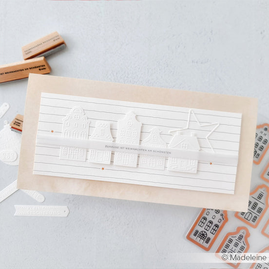 CE-AR-Ba0003 Cut &amp; Emboss Folder 'Small townhouses' - A.RENKE