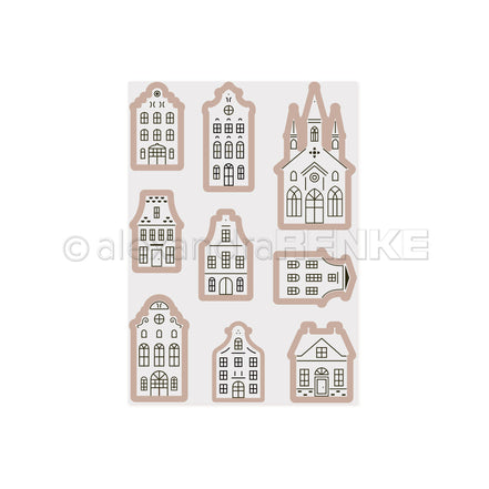 CE-AR-Ba0003 Cut &amp; Emboss Folder 'Small townhouses' - A.RENKE