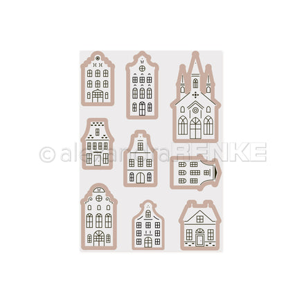 CE-AR-Ba0003 Cut &amp; Emboss Folder 'Small townhouses' - A.RENKE