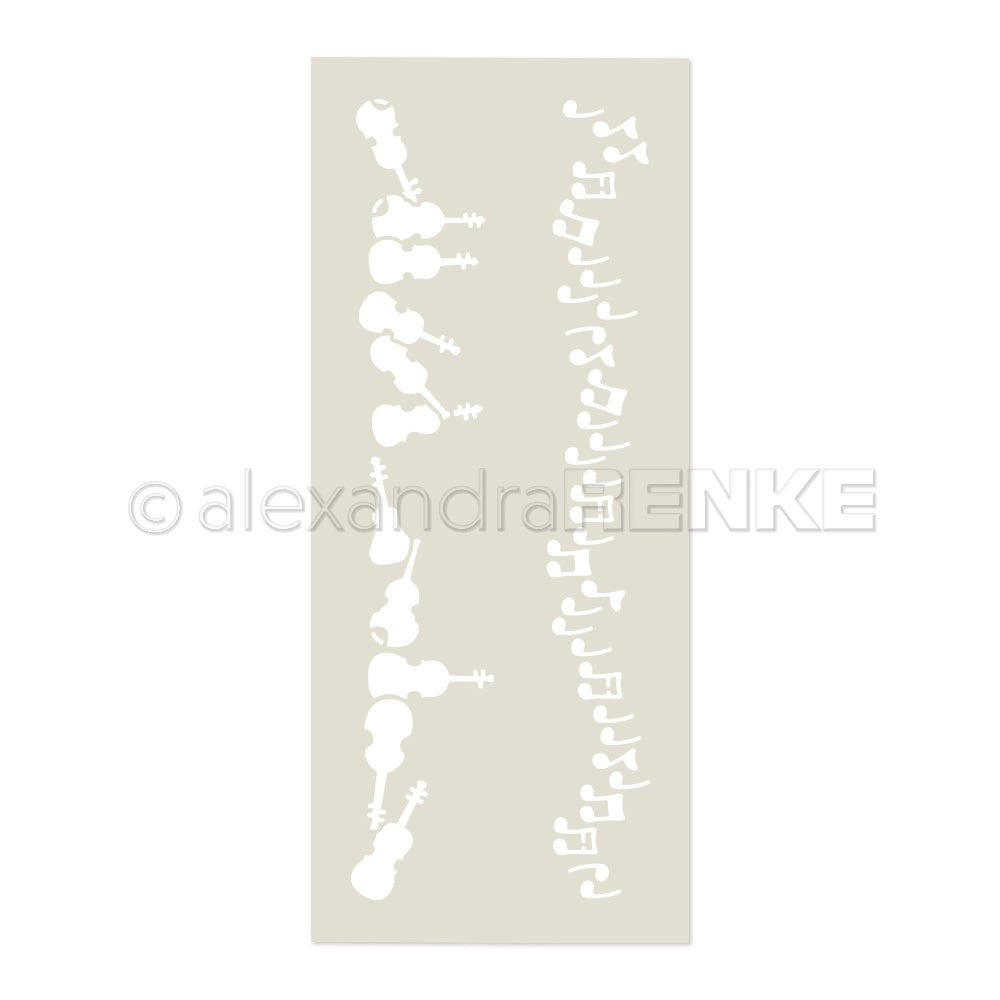 ST-AR-Ba0024 Stencil 'Musterstreifen - Geigenzauber'- A.RENKE