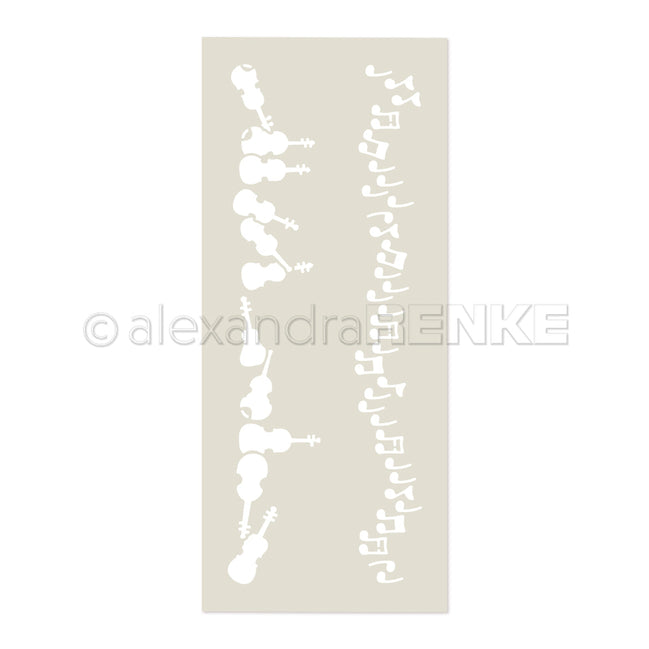 ST-AR-Ba0024 Stencil 'Musterstreifen - Geigenzauber'- A.RENKE