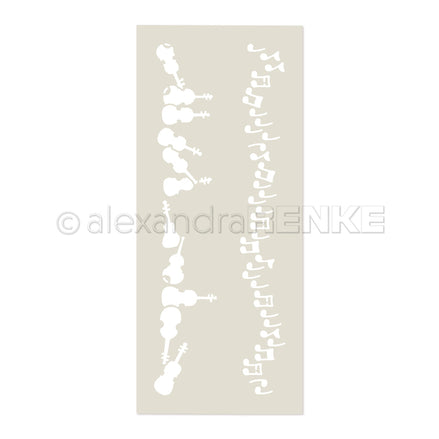 ST-AR-Ba0024 Stencil 'Musterstreifen - Geigenzauber'- A.RENKE