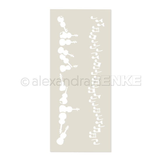 ST-AR-Ba0024 Stencil 'Musterstreifen - Geigenzauber'- A.RENKE
