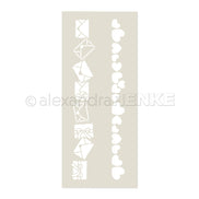 ST-AR-Ba0025 Stencil 'Musterstreifen - Liebesbriefe'- A.RENKE