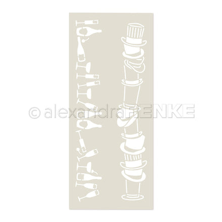 ST-AR-Ba0032 Stencil 'Musterstreifen - Partyspaß '- A.RENKE