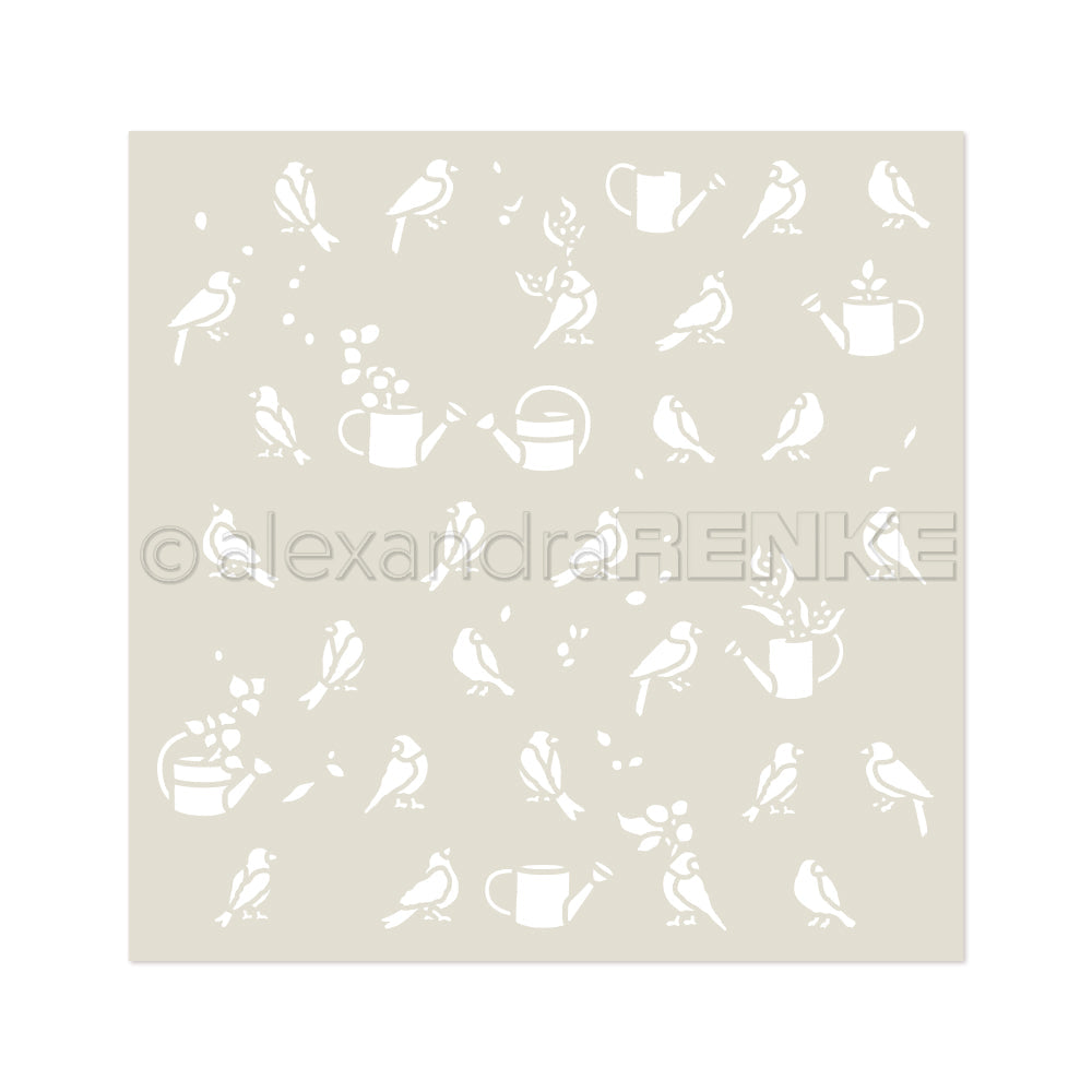 Stencil 'Florale Vögelchen'