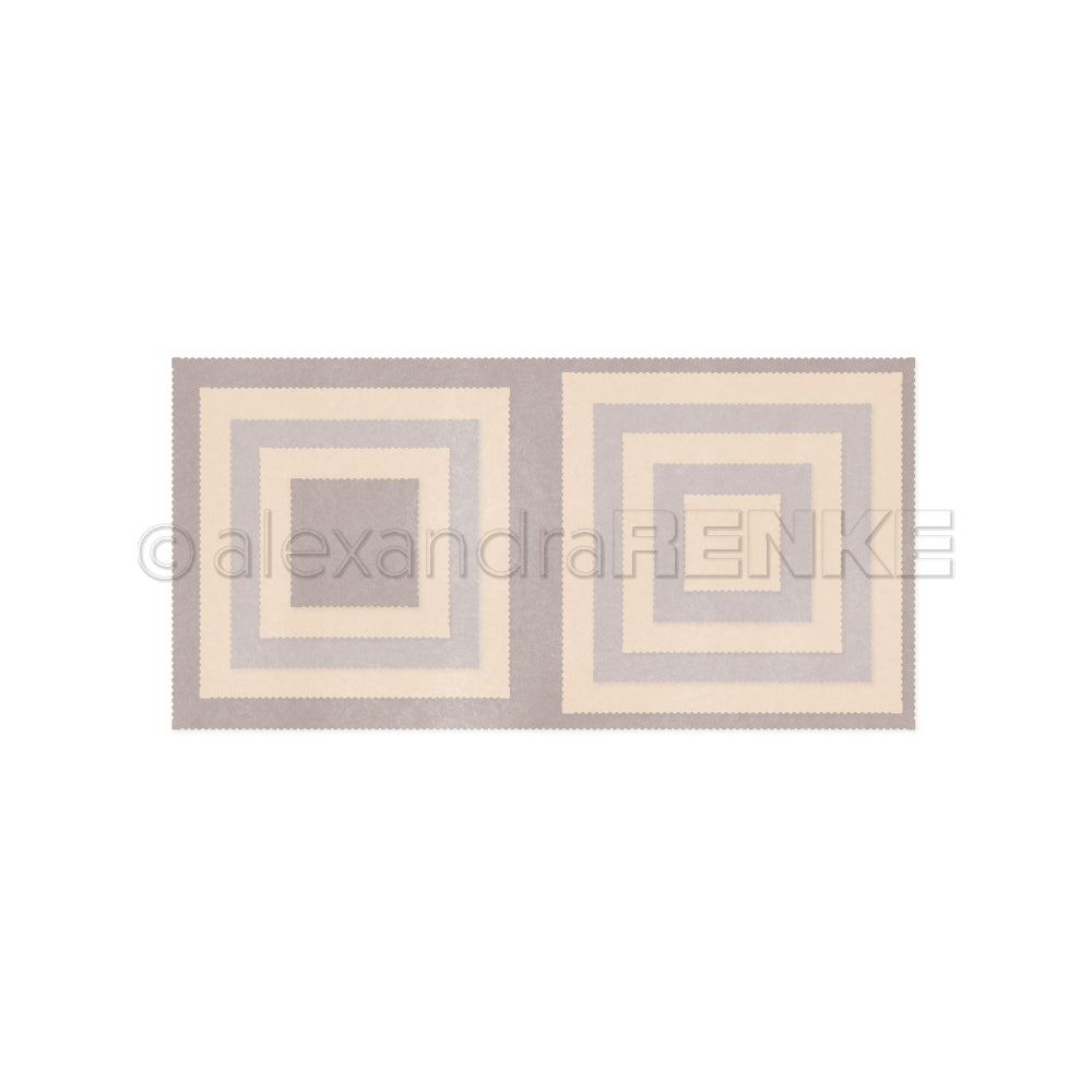 Set Fustelle "Card small square with post mark edges and layers" - D-AR-Ba0201 - A.RENKE