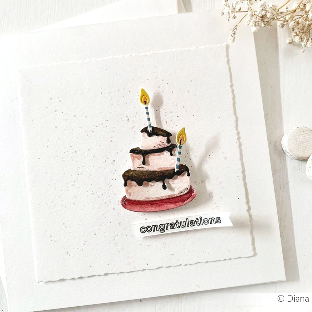D-AR-Ba0248 Die set 'Cake with candles' - A. RENKE