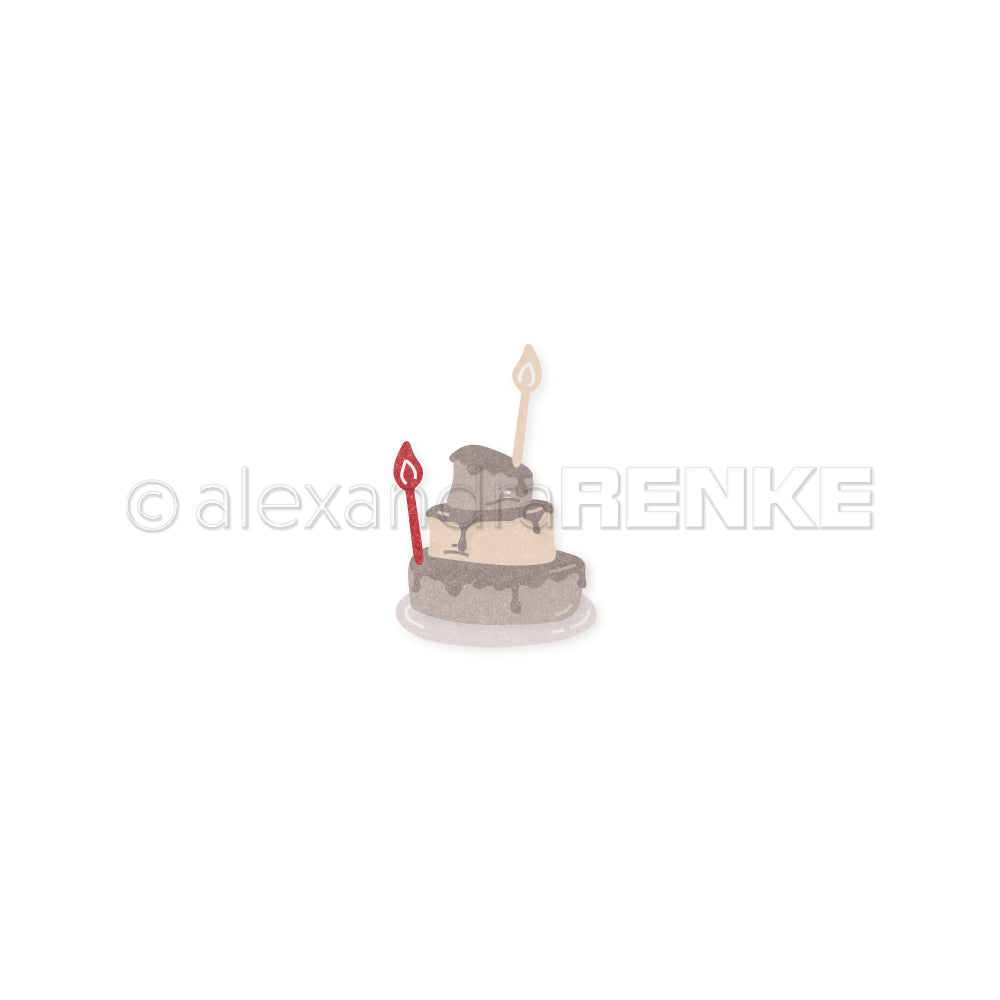 D-AR-Ba0248 Die set 'Cake with candles' - A. RENKE