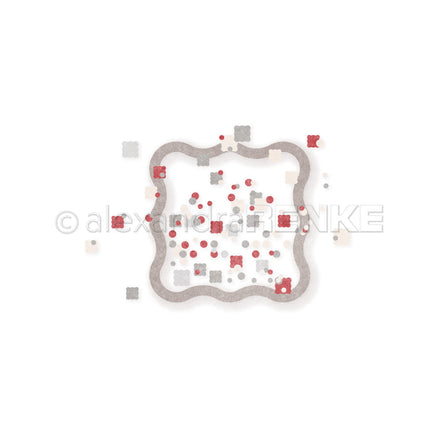 Set fustelle PAPPcutie 'Square Wave Edge Frame with confetti' -D-AR-Ba0482 - A.RENKE