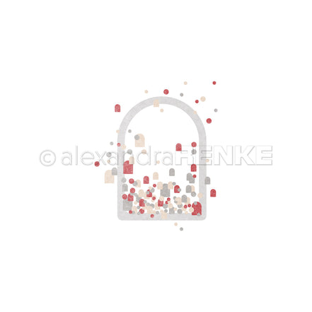 Set fustelle PAPPcutie 'Rounded label frame with confetti' -D-AR-Ba0486 - A.RENKE