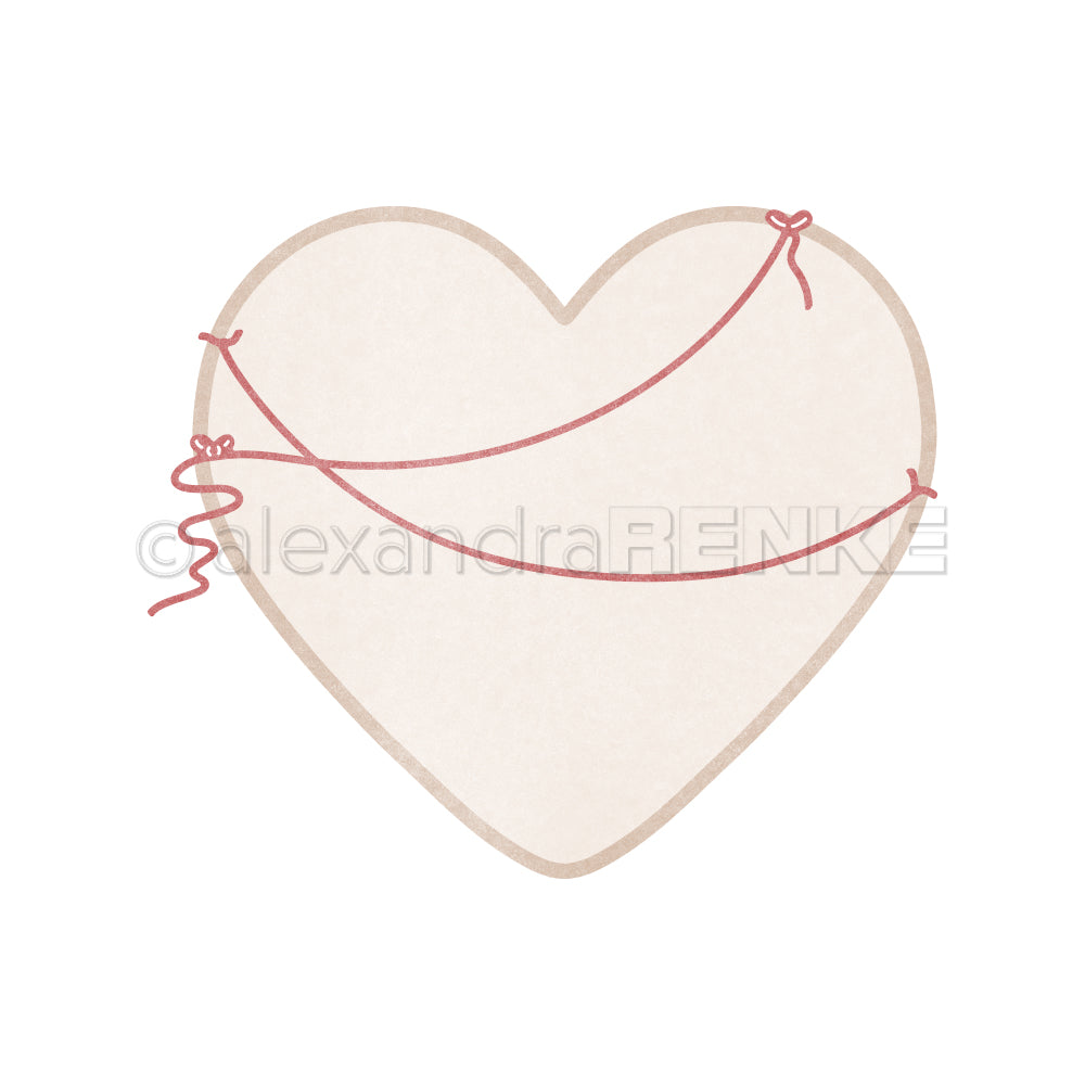 D-AR-Ba0693 Die Set 'Magical Heart with Clotheslines' - A.RENKE
