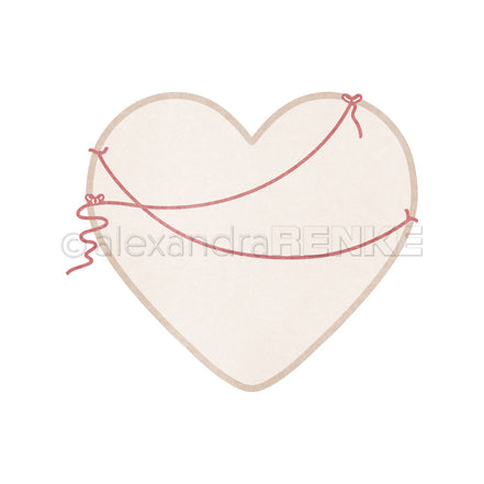 D-AR-Ba0693 Die Set 'Magical Heart with Clotheslines' - A.RENKE