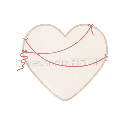 D-AR-Ba0693 Die Set 'Magical Heart with Clotheslines' - A.RENKE