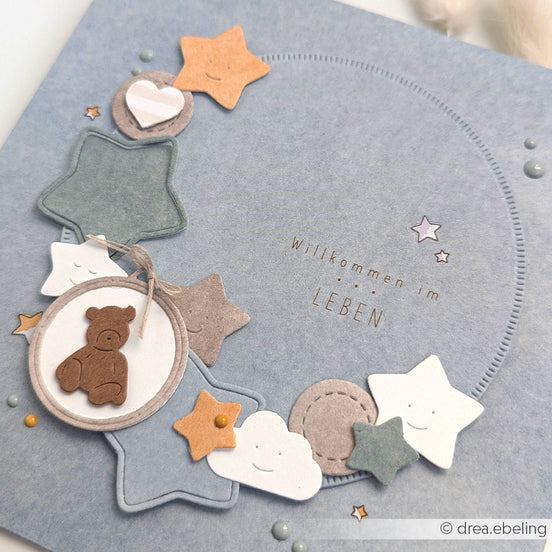 D-AR-Ba0706 Set Fustelle '3 stars with eyelets' - A.RENKE