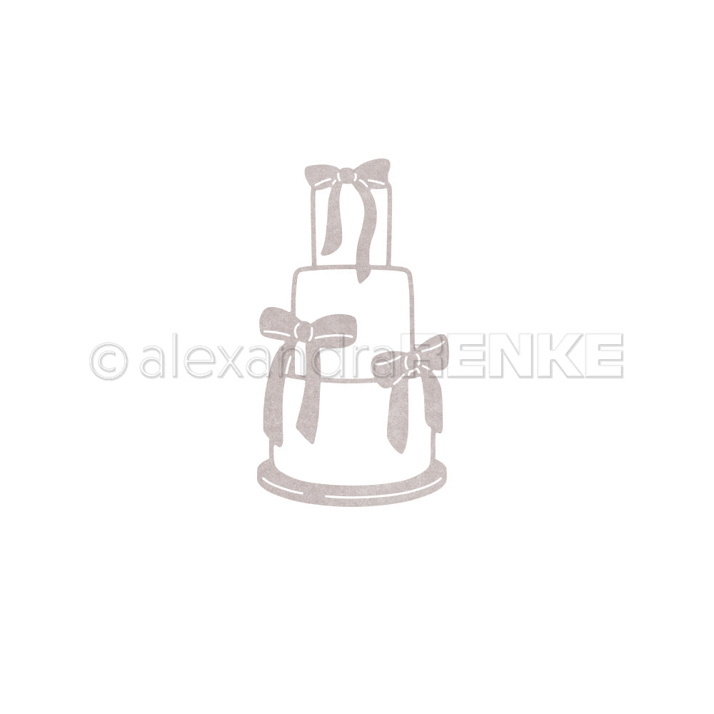 D-AR-Ba0738 Fustella 'Outline Torte mit Schleifen' - A.RENKE