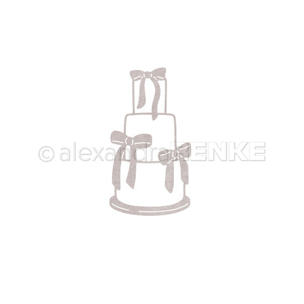 D-AR-Ba0738 Fustella 'Outline Torte mit Schleifen' - A.RENKE