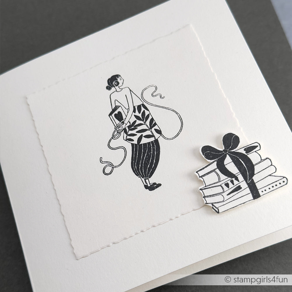 Wooden stamp "Book Figurines Child" - HS-AR-Ba1077- A.RENKE