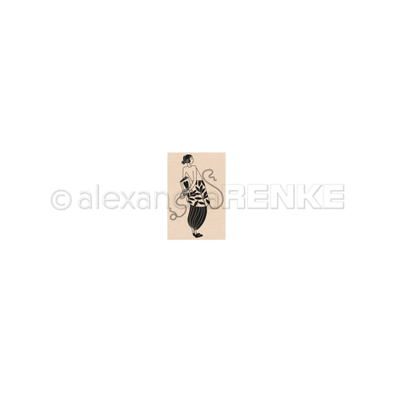 Timbro in legno "Book Figurines Child" -  HS-AR-Ba1077- A.RENKE