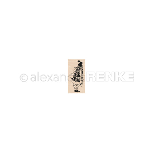 Timbro in legno "Figurines Child with Tea Bag" -  HS-AR-Ba1078- A.RENKE