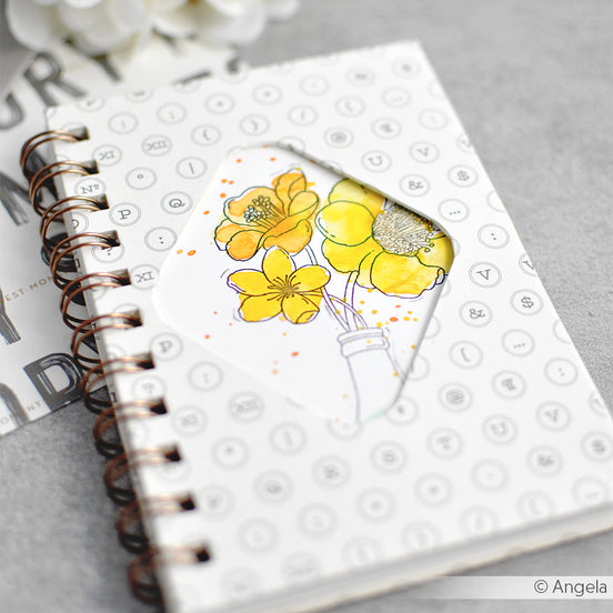Book cover paper 'Typewriter Alphabet Diamond Grey' - BP-AR-0005- A.RENKE
