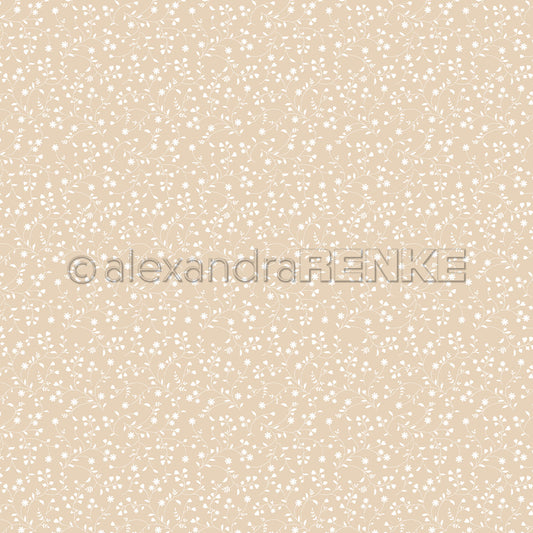 Book cover paper 'Floral Vineon Beige' - BP-AR-0030- A.RENKE