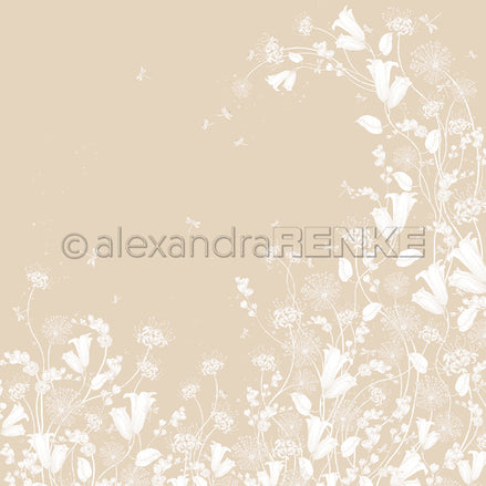 Book cover paper 'Floral Harmony on Beige' - BP-AR-0031- A.RENKE