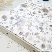Book cover paper 'Eucalyptus Blossom Swirl Gray Beige' - BP-AR-0034- A.RENKE