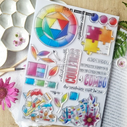 STAMP SET - CHROMATIQUE -VIB123- CHOU &amp; FLOWERS