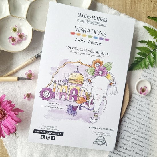 STAMP SET - INDIA DREAM -VIB121- CHOU &amp; FLOWERS