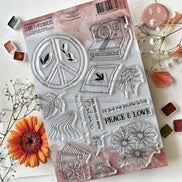 CLEAR STAMP SET - POLAROID -LOV121- CHOU & FLOWERS