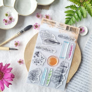 STAMP SET - COLOR SPLASH -VIB113- CHOU & FLOWERS
