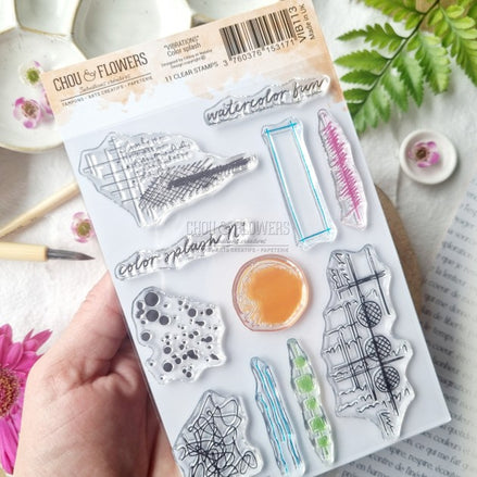 SET TIMBRI - COLOR SPLASH -VIB113- CHOU & FLOWERS