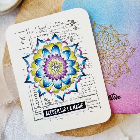 STAMP0 - FOND COLORS -VIB110- CHOU &amp; FLOWERS