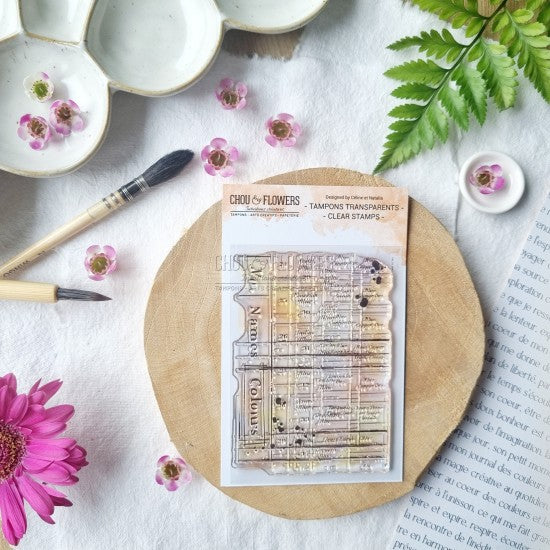 TIMBR0 - FOND COLOURS -VIB110- CHOU & FLOWERS