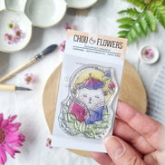 STAMP - DOUDOU ZEN -VIB102- CHOU & FLOWERS