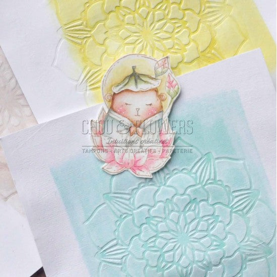 STAMP - DOUDOU ZEN -VIB102- CHOU &amp; FLOWERS