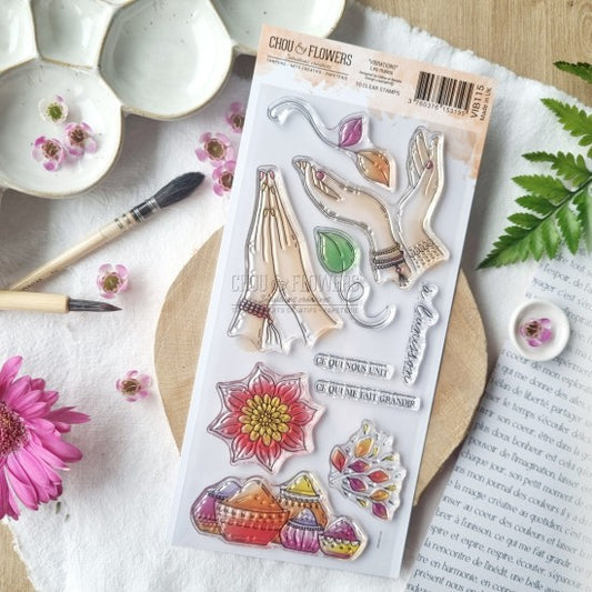 SET TIMBRI - LES MAINS -VIB115- CHOU & FLOWERS