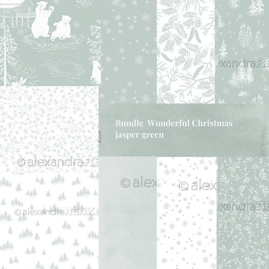Bundle  "Wonderful Christmas jasper green"- A.RENKE