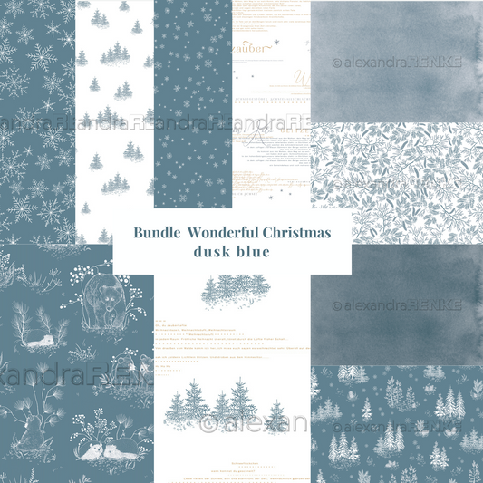 Bundle  "Wonderful Christmas dusk blue"- A.RENKE