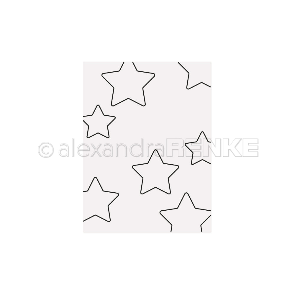 Embossing Folder 'Star Outline'-  EF-AR-MU0013- A.RENKE