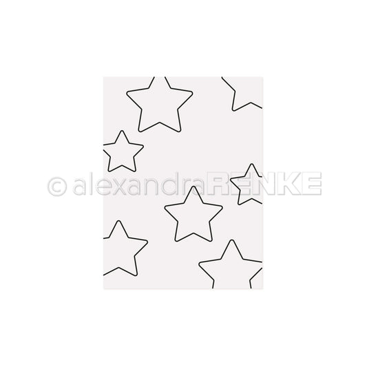 Embossing Folder 'Star Outline'-  EF-AR-MU0013- A.RENKE
