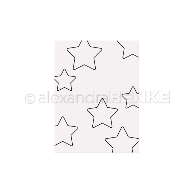 EF-AR-MU0013 Embossing Folder 'Star Outline' - A.RENKE