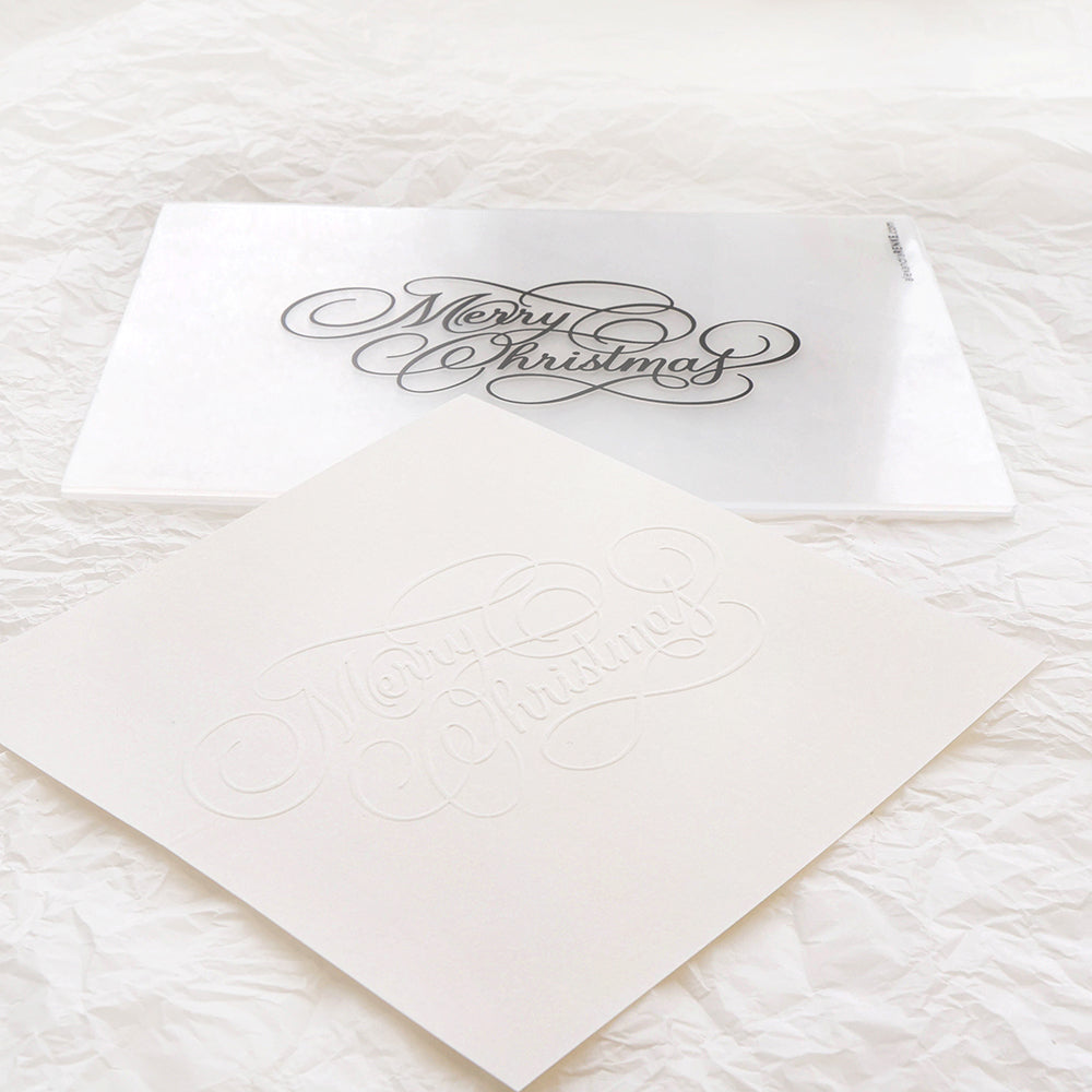 EF-AR-W0023 Embossing Folder 'Typo Merry Christmas' - A.RENKE 