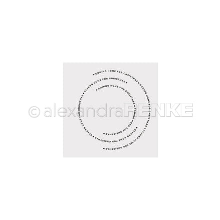 EF-AR-W0029 Embossing Folder 'Typo Circle Coming home for Christmas' - A.RENKE