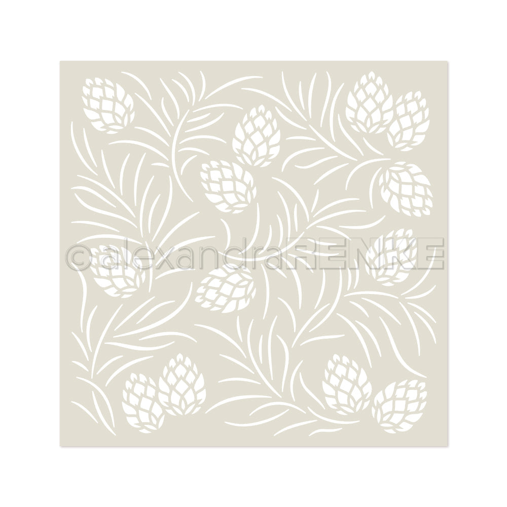 Stencil 'Pine cone pattern'- ST-AR-FL0015- A.RENKE