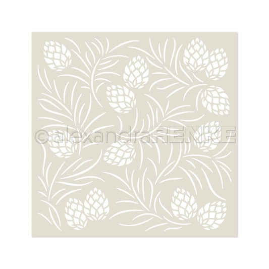 Stencil 'Pine cone pattern'- ST-AR-FL0015- A.RENKE