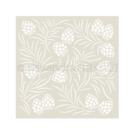 Stencil 'Pine cone pattern'- ST-AR-FL0015- A.RENKE