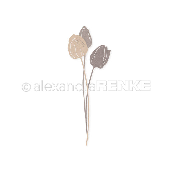 D-AR-FL0226 Set Fustelle  'Judith's tulips trio' - A.RENKE